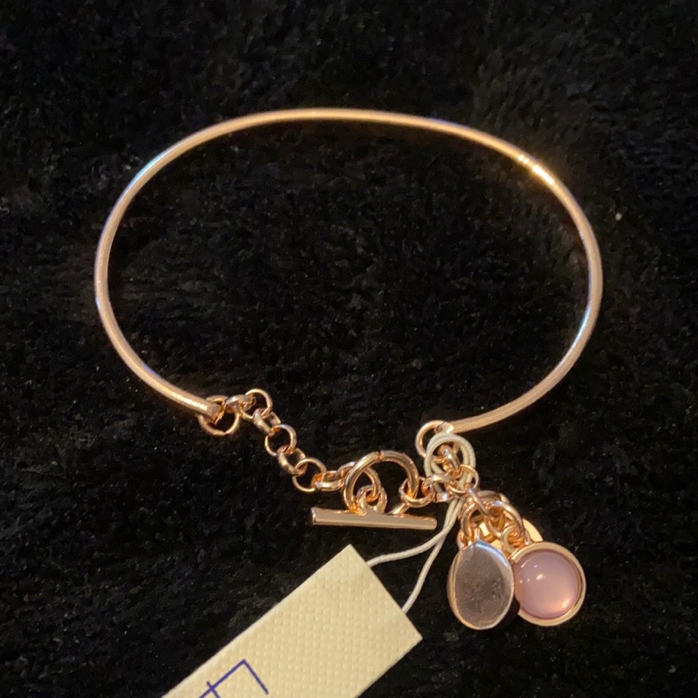 NEW Fantaseyes Rose Gold Happy Charm Bracelet